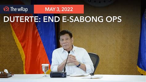 Duterte orders end of e.